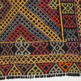 5x8 Yellow & Red Handmade Kilim Rug, 150x247Cm