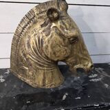 Bronze horse head, mid-20th century