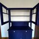 Parisian blue oriental buffet cabinet