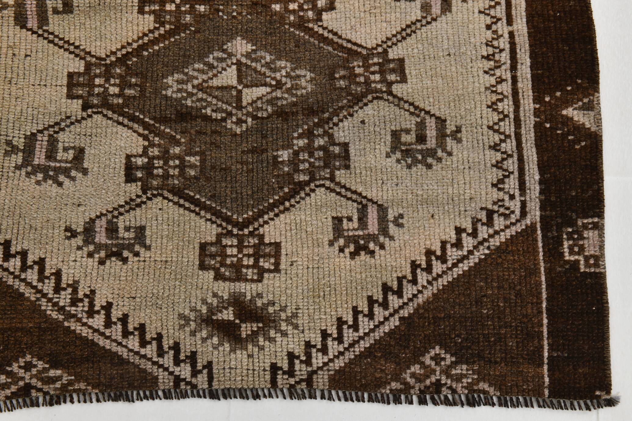 3x10 Dark Brown Oriental Persian Runner Rug 87x302Cm SK 21984