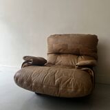Marsala natural leather armchair by Michel Ducaroy for Ligne Roset, 1970