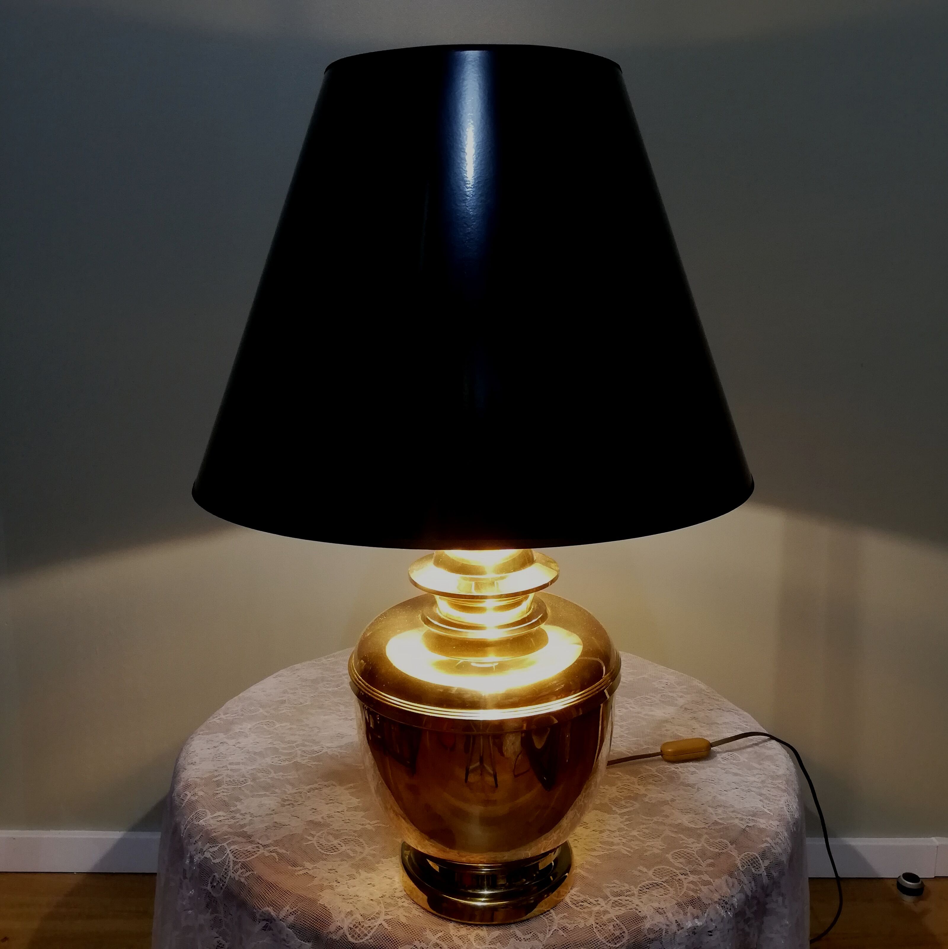 Golden brass lamp height 69cm