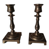Pair of English candlesticks