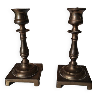 Pair of English candlesticks