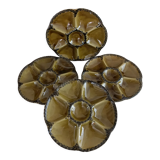 4 assiettes à huîtres Gien