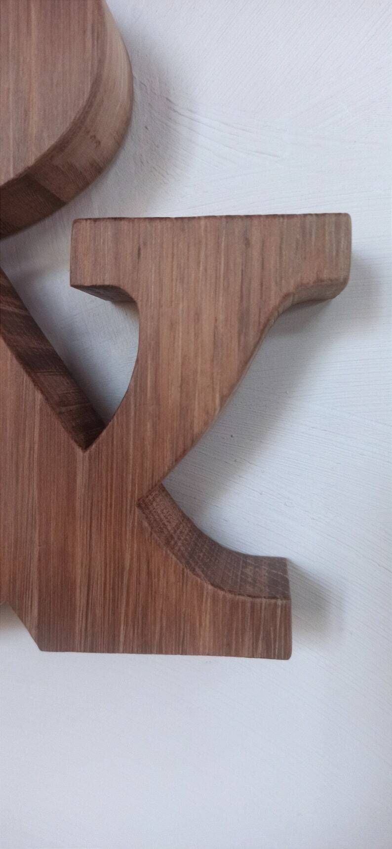 Letter &, wooden printing letter, wooden wall decoration, letter to place, decoration