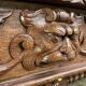 Office style Louis XIII solid oak carved restored
