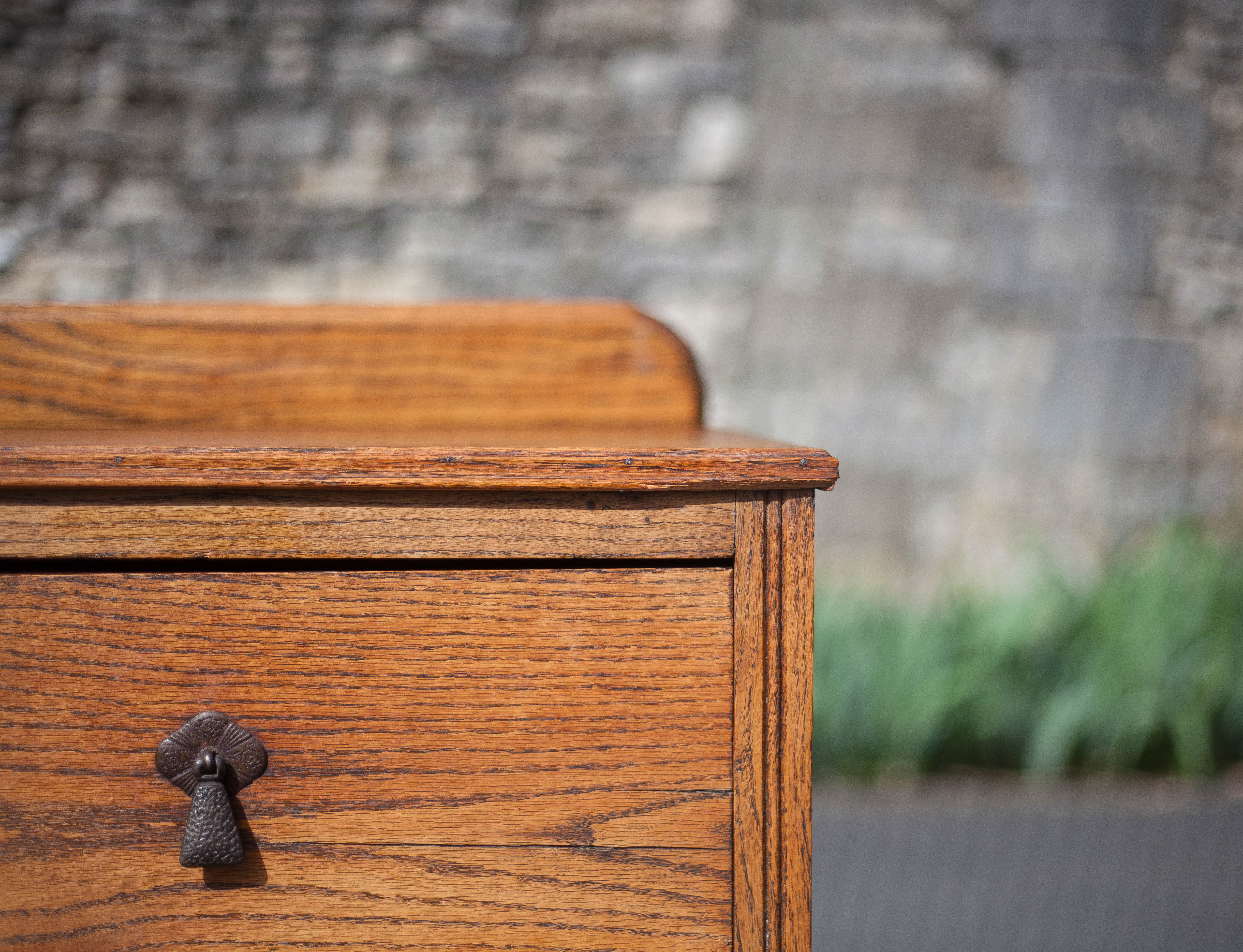 Wooden sideboard, small storage unit, vintage drawer cabinet