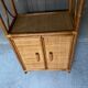 Vintage rattan bookcase 70s