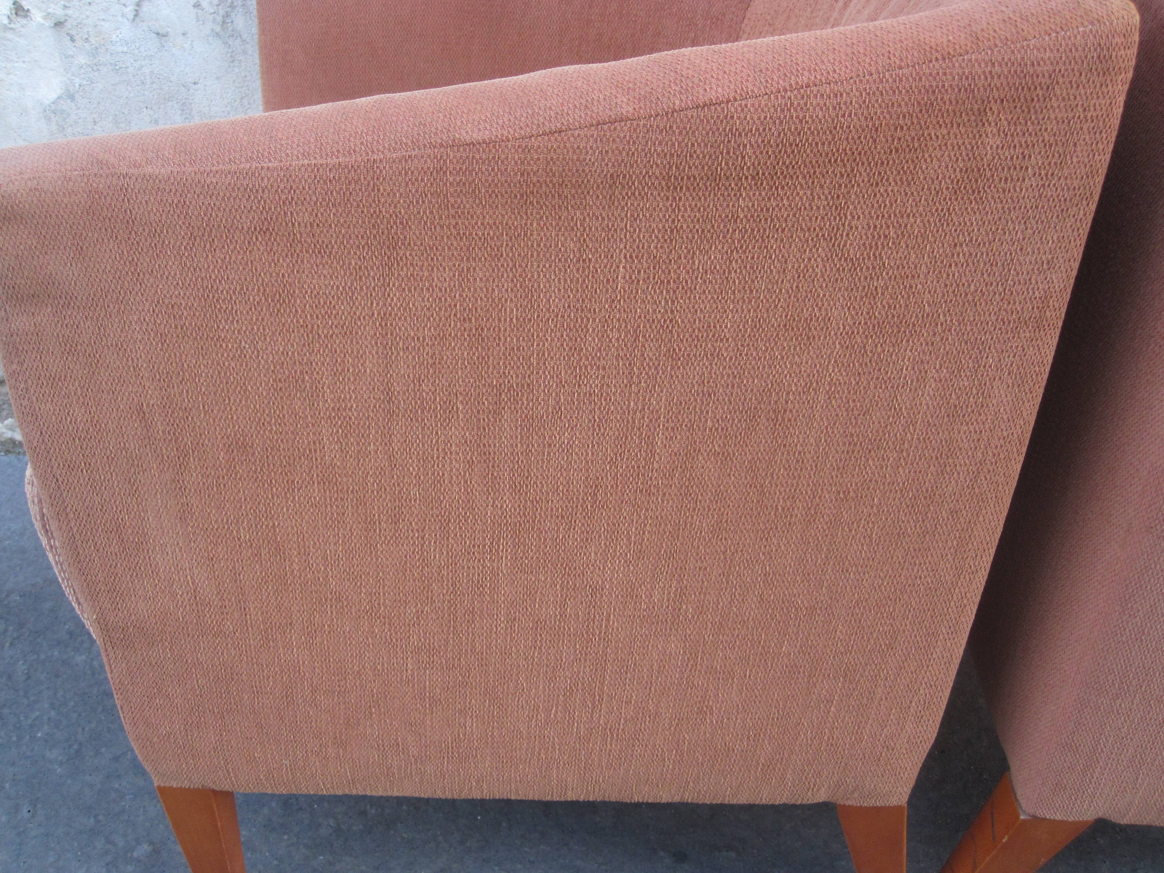 Pair of club style armchairs