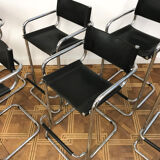Set of 6 Bauhaus bar stools. Mart stam style hokers.