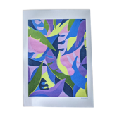 Purple jungle pastel illustration