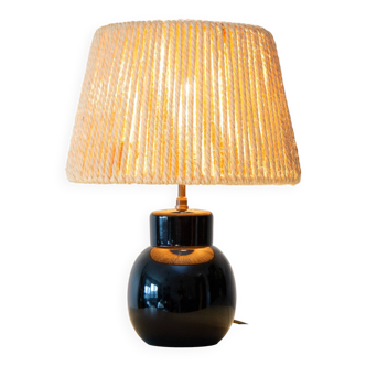 50s wood and rope lamp
