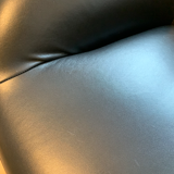 Roche Bobois leather spoutnik armchairs