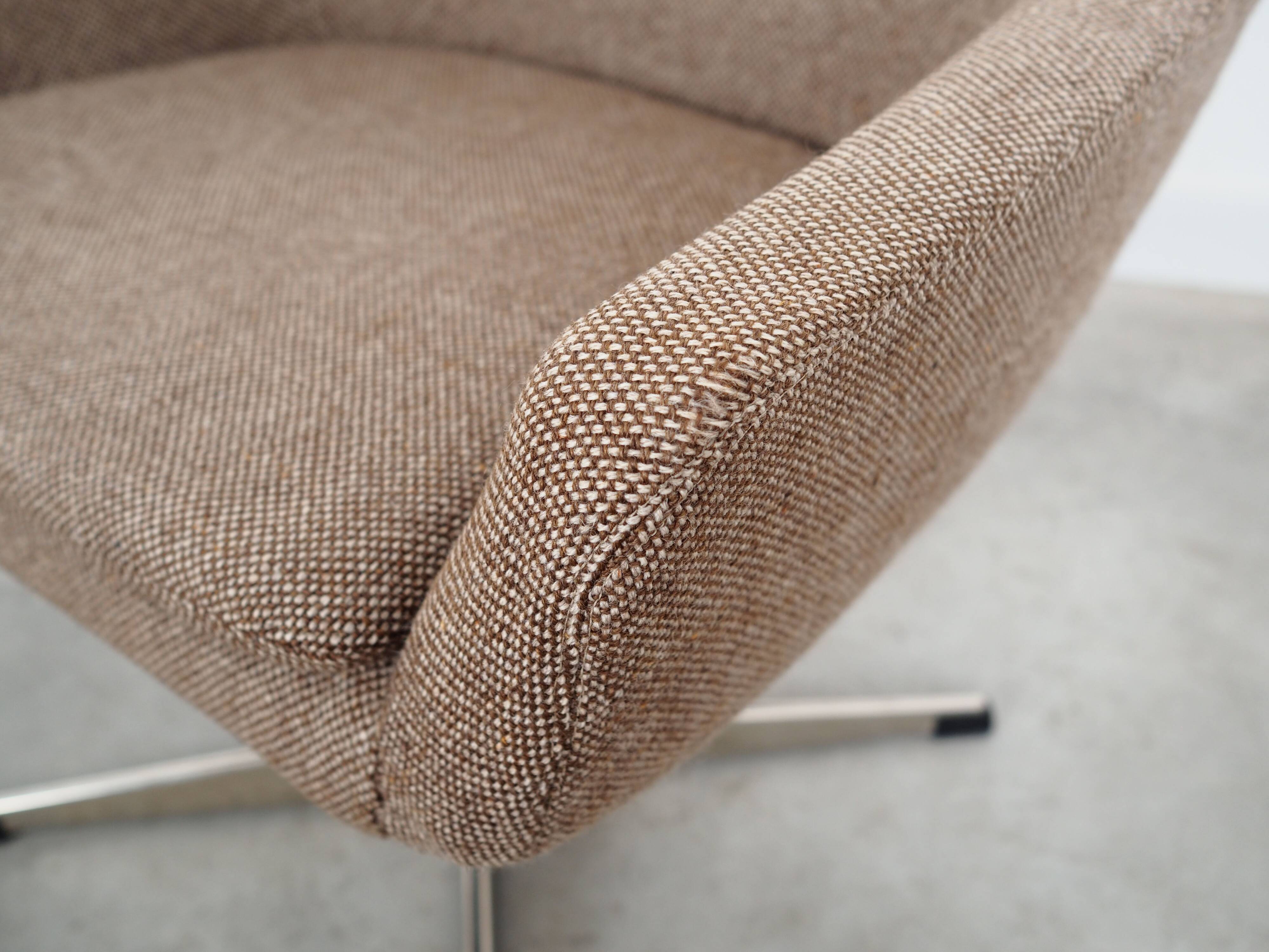 Brown armchair, Danish design, 1970s, production: Denmark