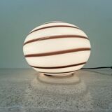 Swirl Zebra table lamp murano glass , 1970’s