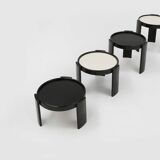 Set of 4 reversible nesting tables by Gianfranco Frattini for Cassina, Italy 1960s