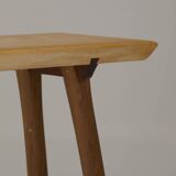 Contemporary handcrafted stool / end table in solid oak and ash wood