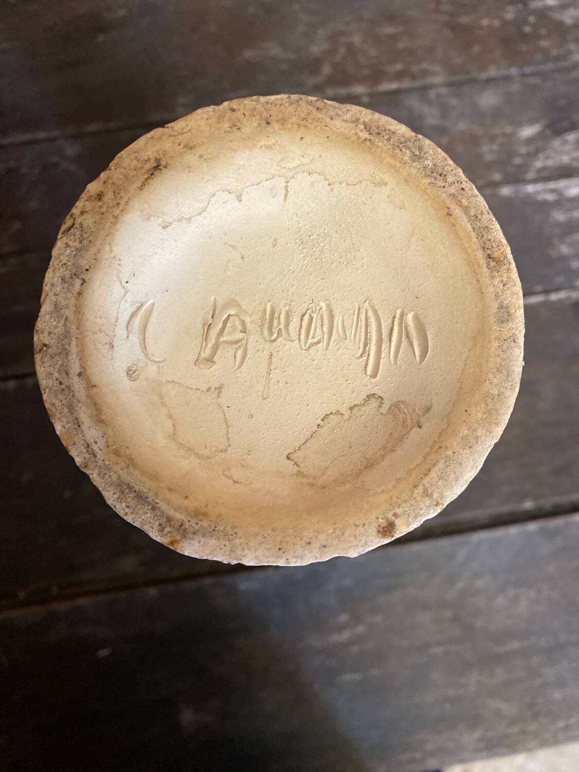 Vintage ceramic vase marius giige fat lava