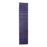 Tapis de couloir vintage turc violet et noir, 74 x 346 cm