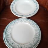 Set of 5 Terre de Fer plates 1900 Wilbur and St Amand