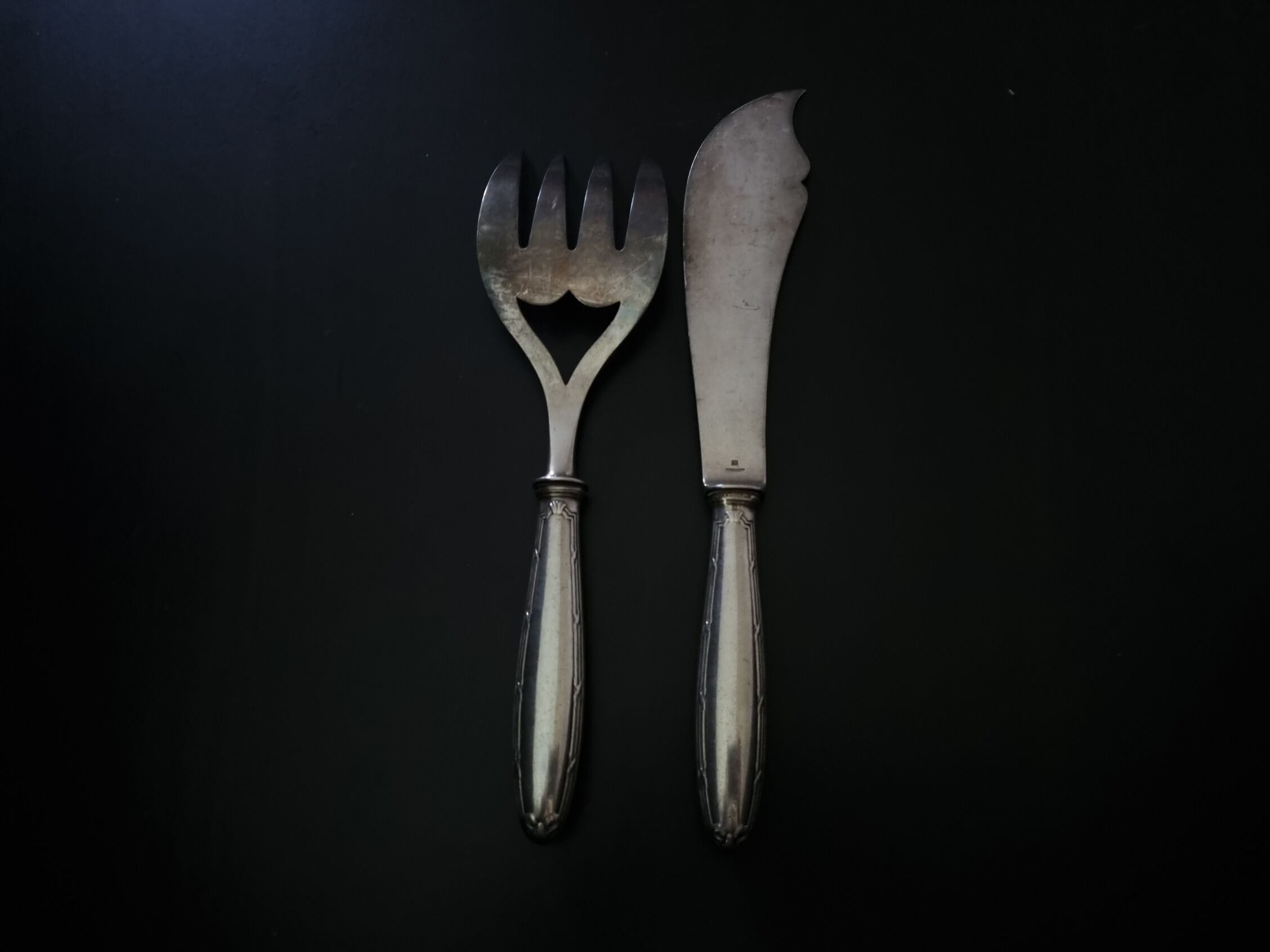 Christofle ribbon model fish serving cutlery