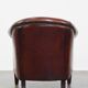 Sheepskin Leather Club Chair in a Cognac Tone