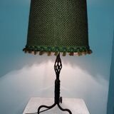 Pied de lampe en fer forgé