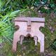 Small vintage footrest bench