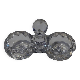 Baccarat double crystal salt cellar