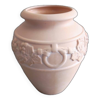 Artisanal terracotta vase jar