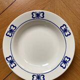 Vintage soup plates with butterfly decor