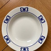 Vintage soup plates with butterfly decor