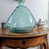 Light green blown glass demijohn – 32 cm