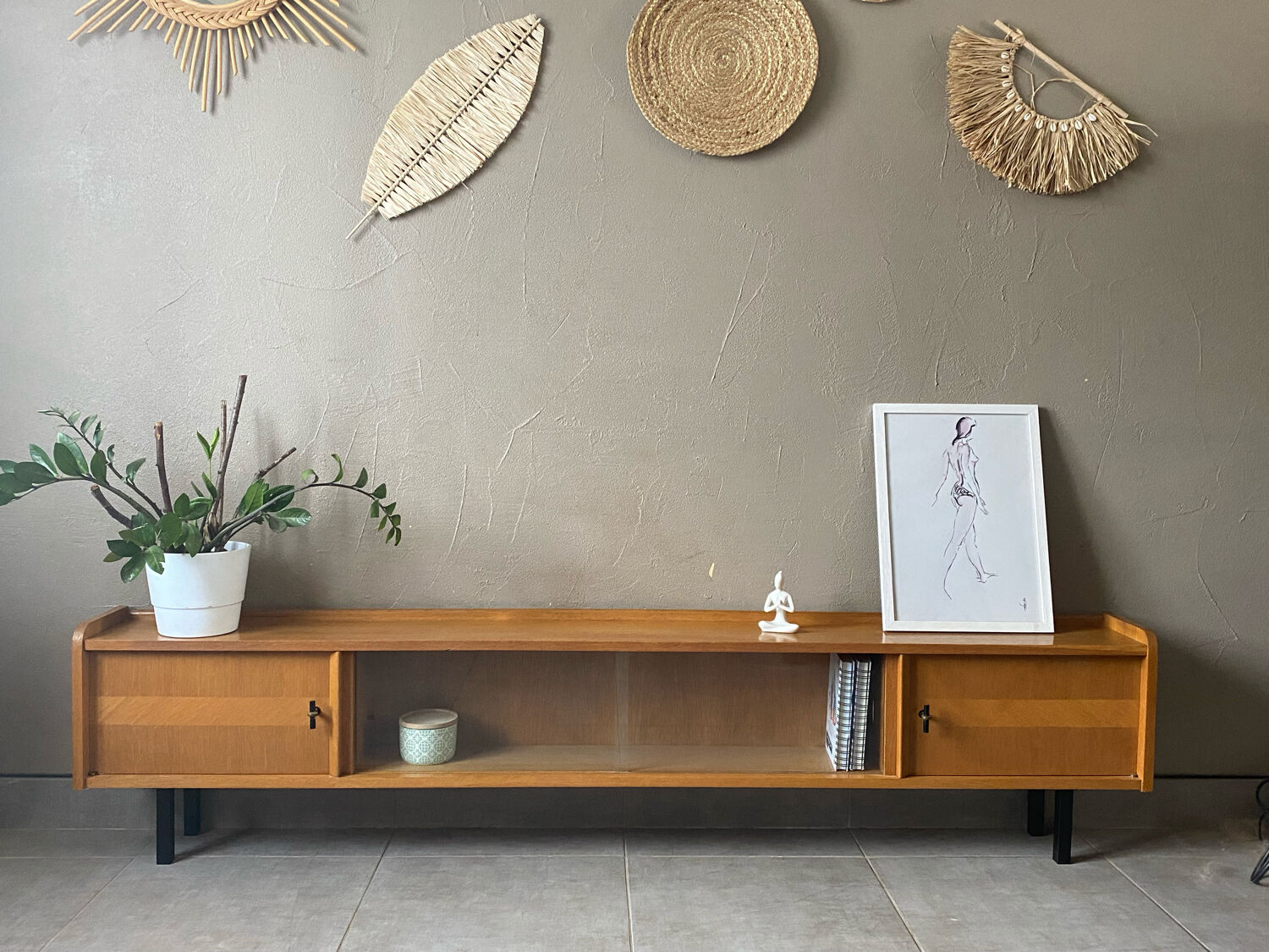 Vintage wooden row from the 50s-60s