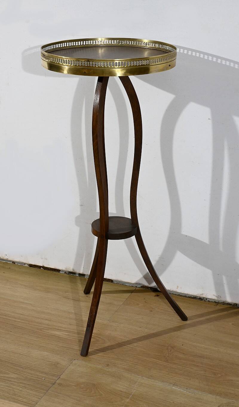 Small Mahogany Pedestal Table, Louis XVI Style – 1900