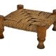 Vintage Footstool wood and rope, 1960s