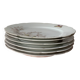 Six assiettes à entrée 1900s fleurs et papillons