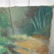 Landscape painting oil on canvas river 55 X 38cm