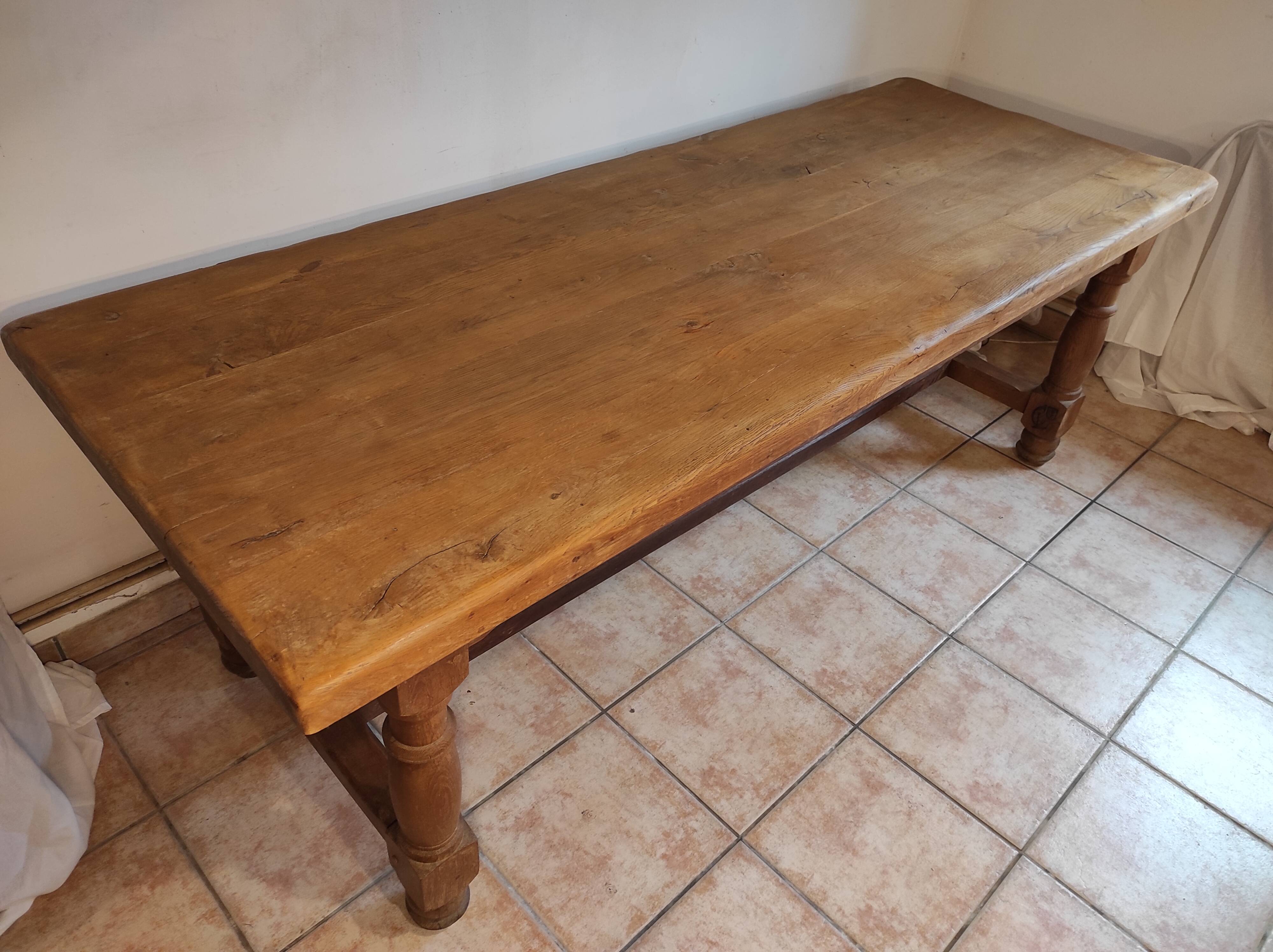 Oak farmhouse table