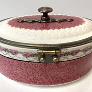 Vintage Art Nouveau Pot Biscuit in Faience German Manufacture Early 1900s