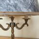 brass three-light bouillotte lamp, desk lamp