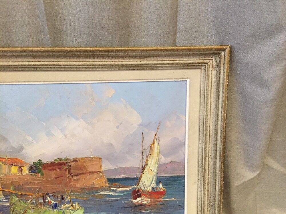 Oil on marine canvas a abougit environ du grau du roi