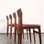 Set de 4 chaises de salle à manger en teck par Erik Buch pour Anderstrup 1950s