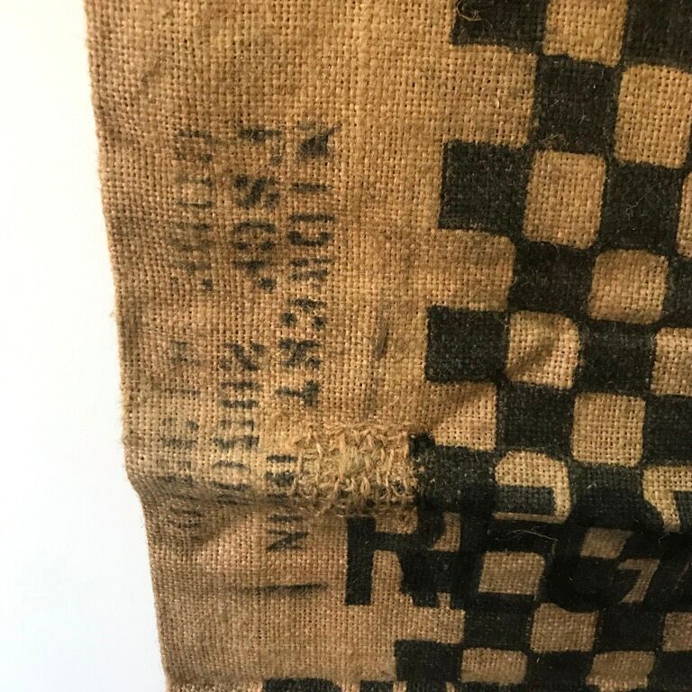 Authentic and old burlap bag