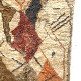 Moroccan Berber rug Boujaad ochre, blue, red and orange 2.56x1.58m