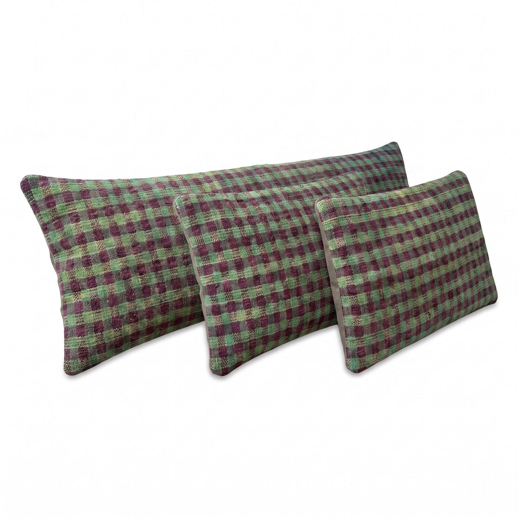 Set of 3 vintage kilim cushion covers 41x119 cm