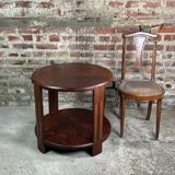 Art Deco side table / pedestal table in Rio rosewood