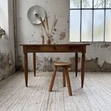 1950s walnut bistro farmhouse table