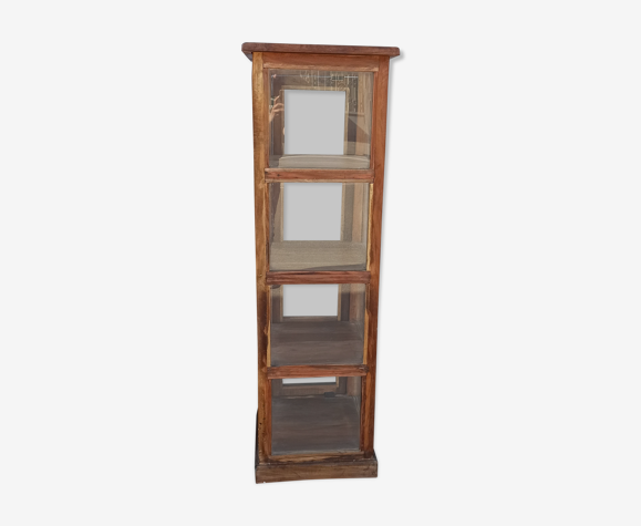 Vitrine haute en bois ancien